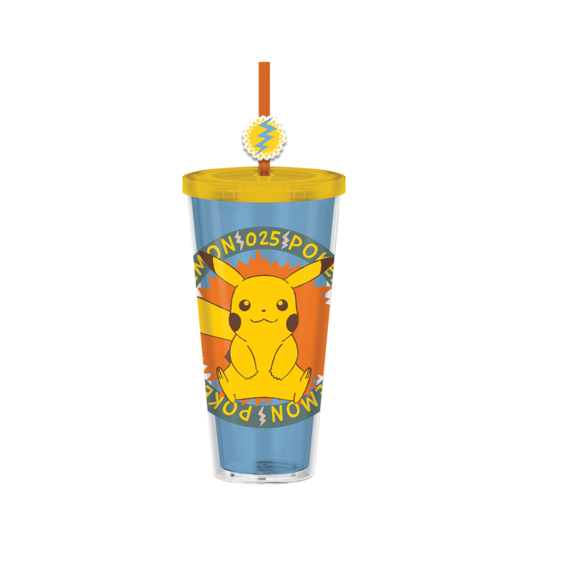 Load image into Gallery viewer, Pokémon - Peaceful Sitting Pose Burst 24oz Plastic Cold Cup
