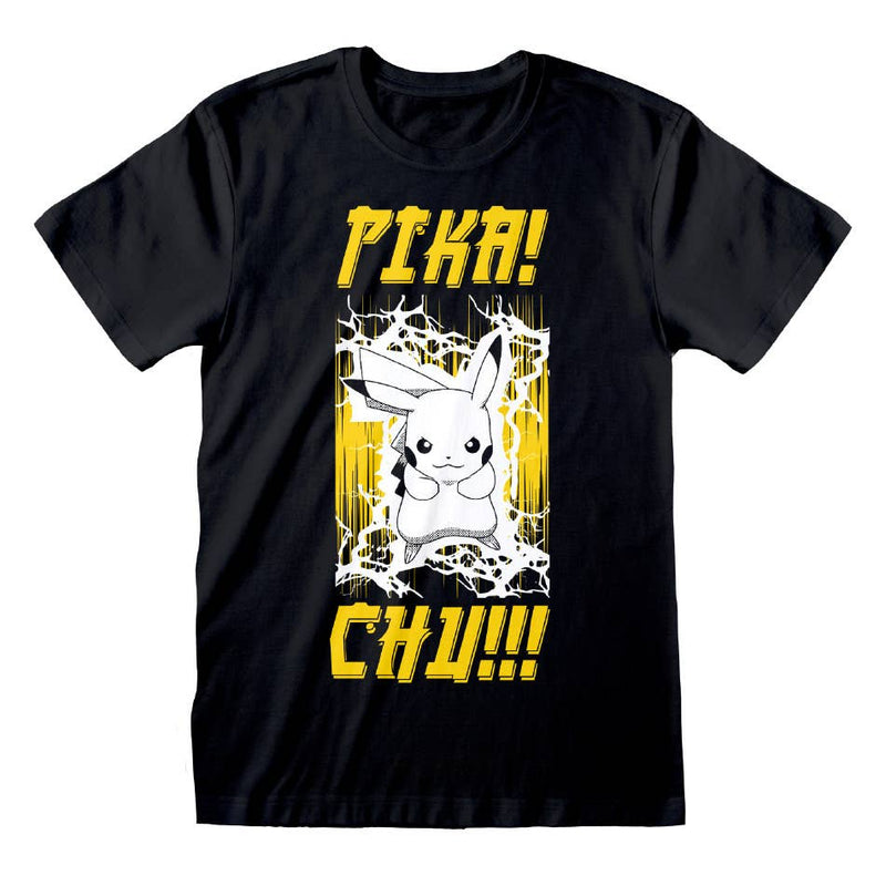 Load image into Gallery viewer, Pokemon - Pikachu Electrifying Black T-shirt
