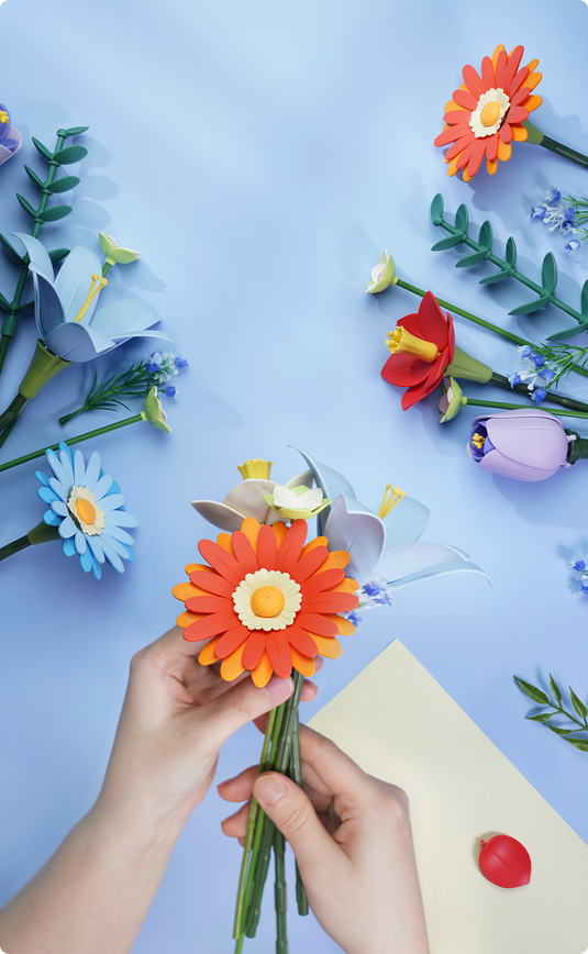 Robotime - Twilight Sky Bouquet DIY 3D Flower Puzzle