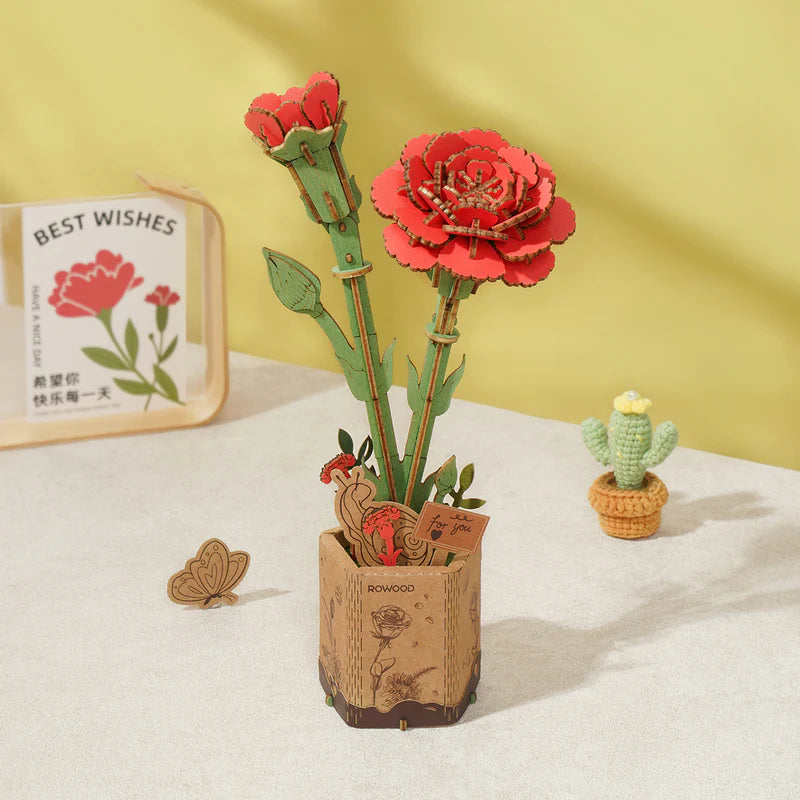 Load image into Gallery viewer, Robotime Rowood - DIY Wooden Flower Bouquet 3D Wooden Puzzle Figure
