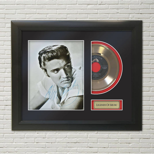 Elvis Presley - Blue Suede Shoes Framed 45 Gold Record Display