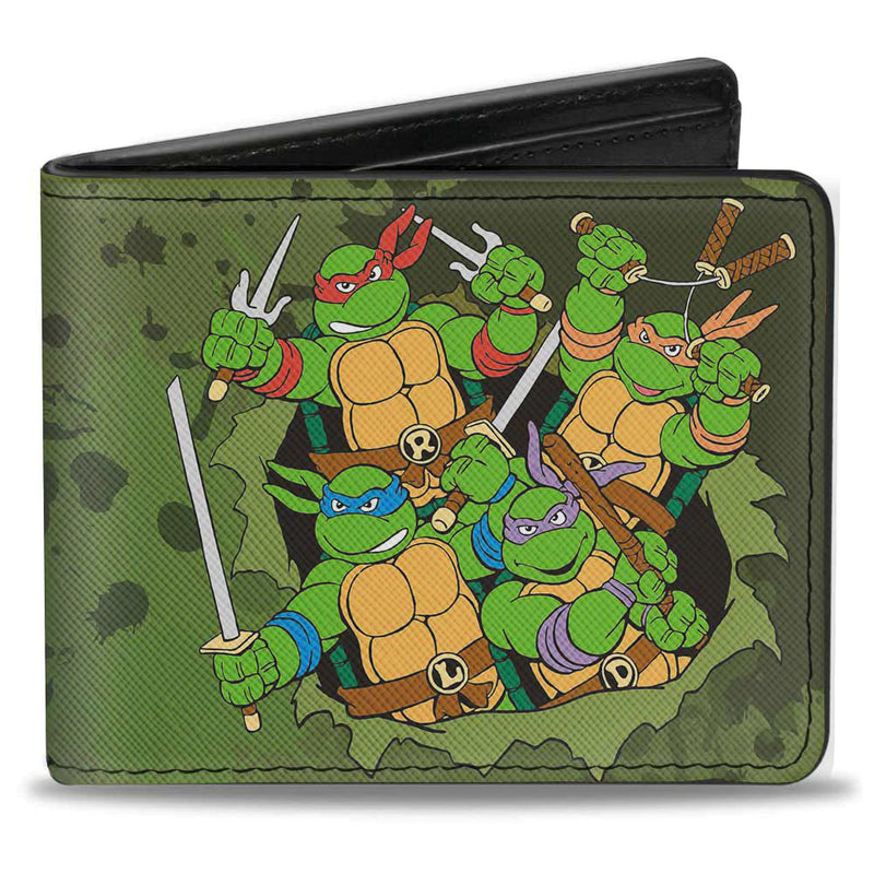 Chargez l&#39;image dans la visionneuse de la galerie, Nickelodeon Teenage Mutant Ninja Turtles Battle Pose Bi-fold Men&#39;s Wallet
