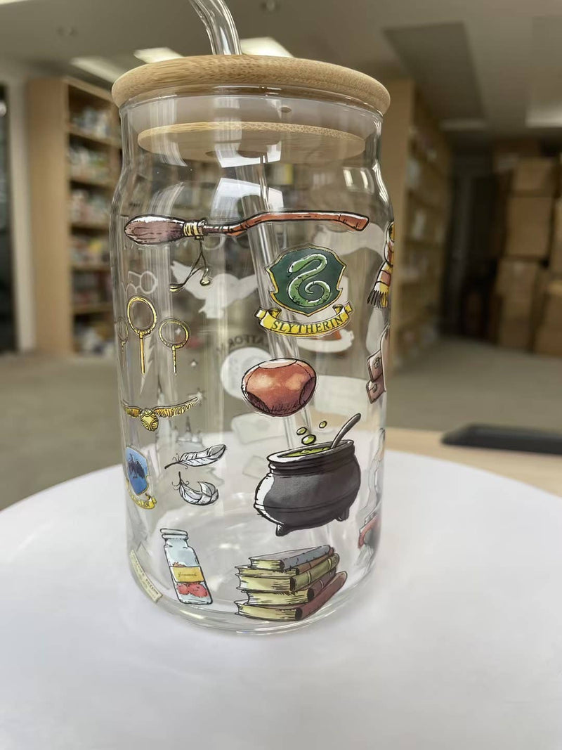 Load image into Gallery viewer, Harry Potter Hogwarts Destination 16oz Glass Tumbler
