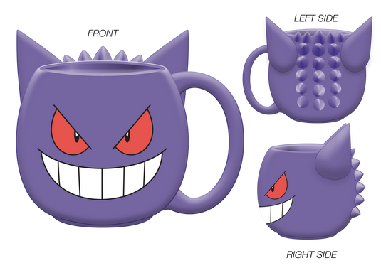 Pokémon Gengar Tongue No Legs Ceramic 3D Sculpted Mug