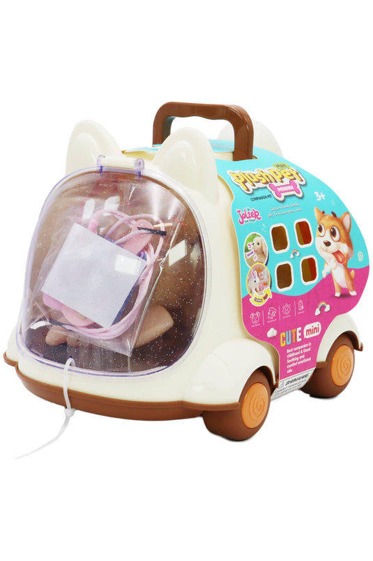 Baby Capybara Barking & Walking Doll Kennel Stroller Toy