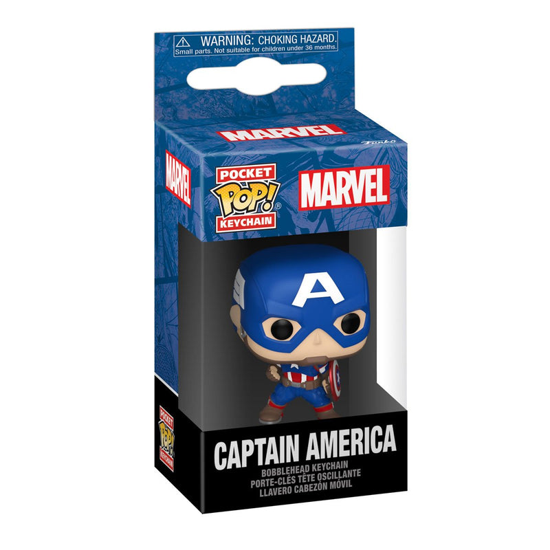 Cargue la imagen en el visor de la galería, Funko POP! Keychain: Marvel - New Classic Captain America Vinyl Figure
