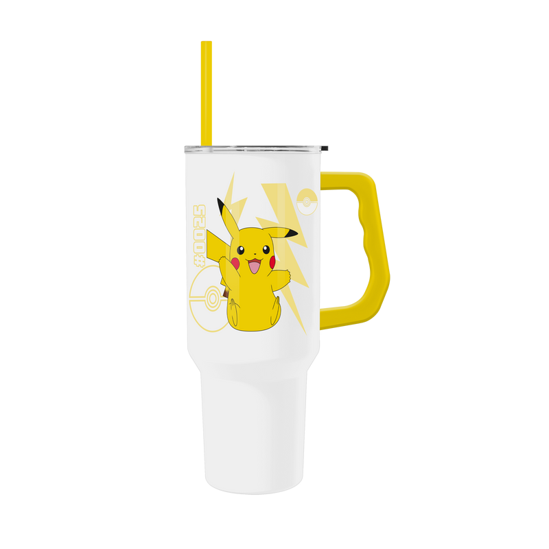 Load image into Gallery viewer, Pokémon Pikachu 40oz Stainless Steel Tumbler w Handle

