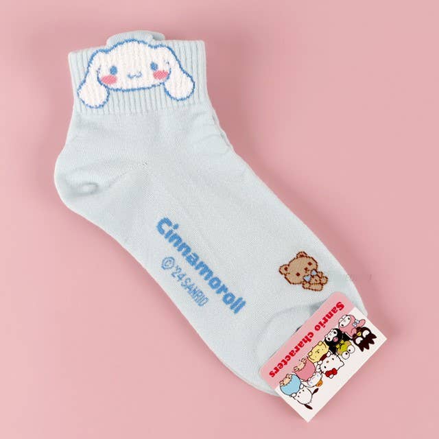 Sanrio Boucle -  Characters Face Cotton Ankle Crew Socks