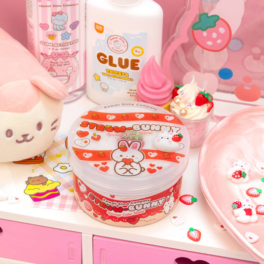 Straw-Bunny Sponge Cake Signature Dome™ Slime