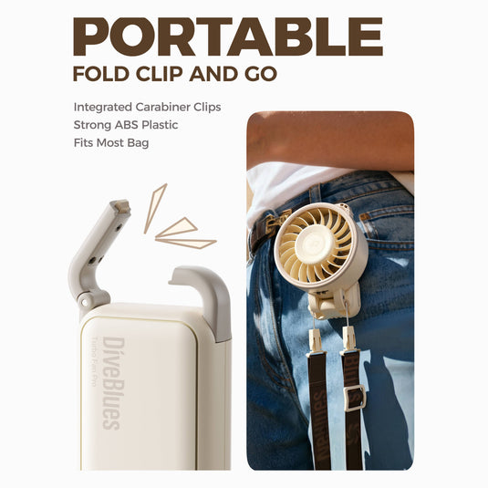 Turbo Wind Handheld Fan - Blow Dryer Level Power Fanzy