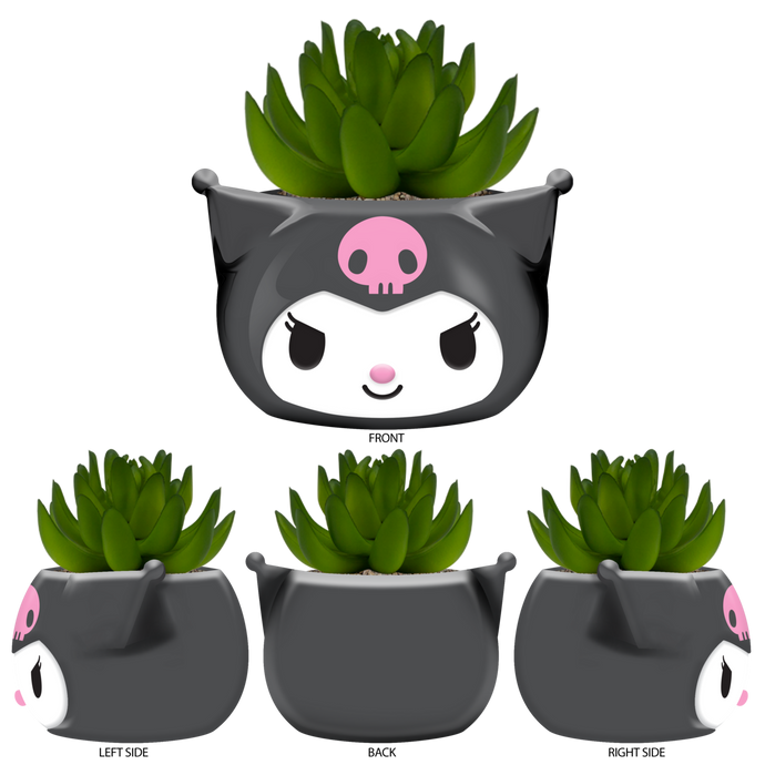 Sanrio - Kuromi Smiling Head Mini Ceramic Planter