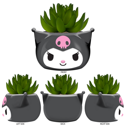 Sanrio - Kuromi Smiling Head Mini Ceramic Planter