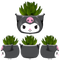 Sanrio - Kuromi Smiling Head Mini Ceramic Planter