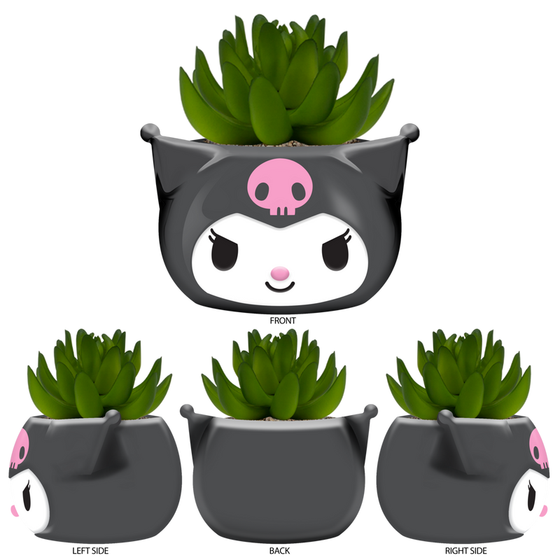 Sanrio - Kuromi Smiling Head Mini Ceramic Planter