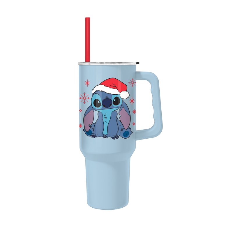 Lilo & Stitch Santa Hat Snowflakes 40oz SS Tumbler