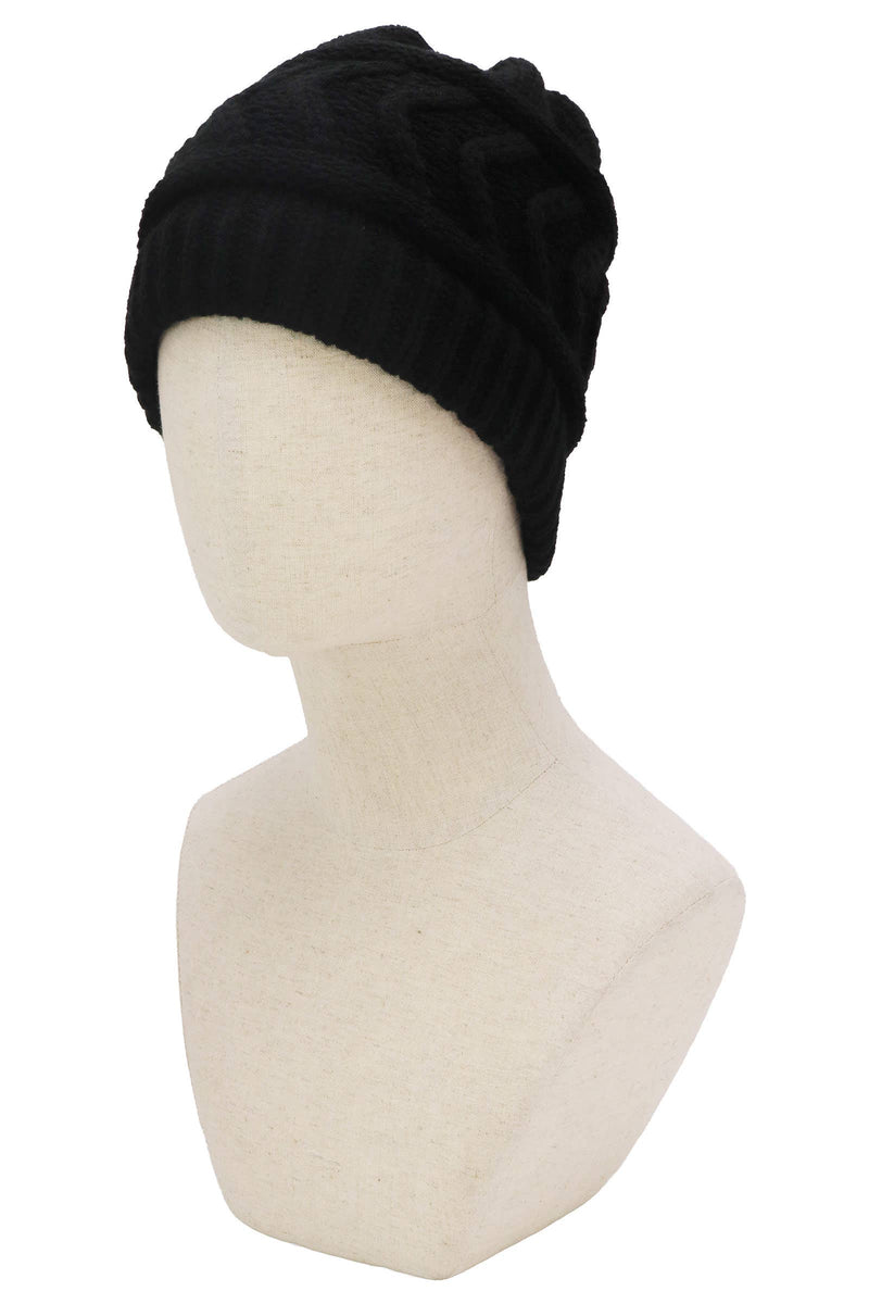 Load image into Gallery viewer, Classic Ponytail Chevron Cable Knitted Beanie
