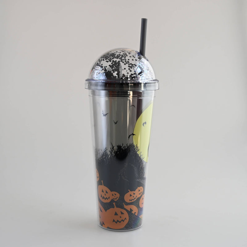 Cargue la imagen en el visor de la galería, The Nightmare Before Christmas - Spiral Hill Moon Graveyard 24oz Dome Top Travel Tumbler
