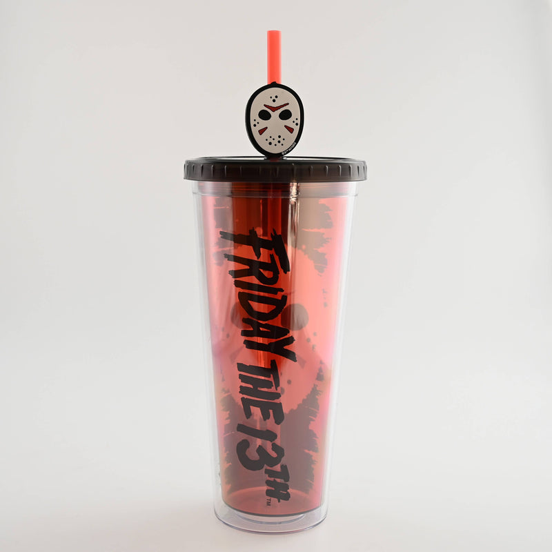 Chargez l&#39;image dans la visionneuse de la galerie, Friday the 13th Splatter Mask  24oz Plastic Cold Cup
