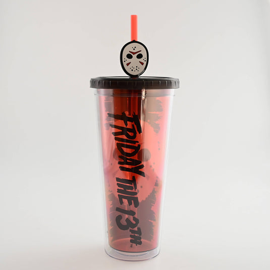 Friday the 13th Splatter Mask  24oz Plastic Cold Cup