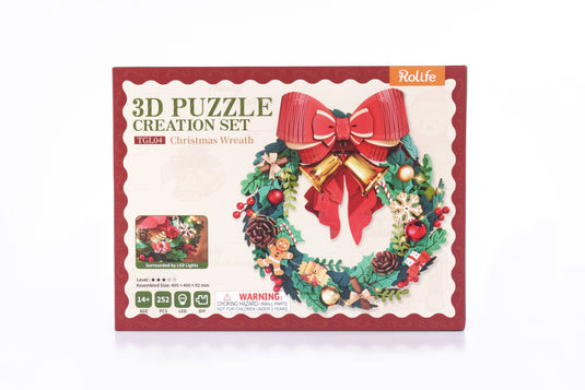 Robotime Rolife Christmas Wreath DIY Xmas 3D Puzzle