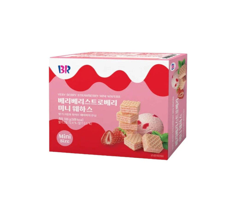 Cargue la imagen en el visor de la galería, Baskin Robbins Very Berry Strawberry Mini Wafers – 100g (Korea)
