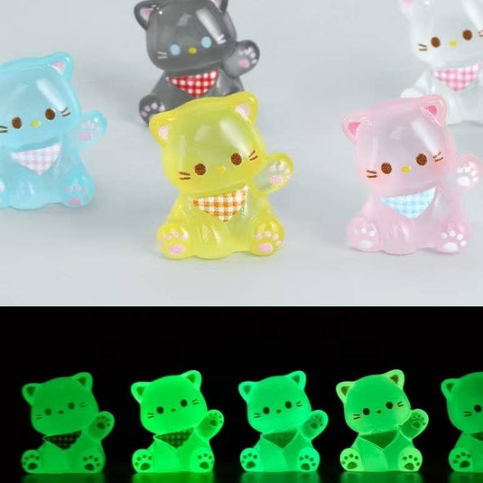 BCmini Cat Glow In The Dark Miniature Figurines