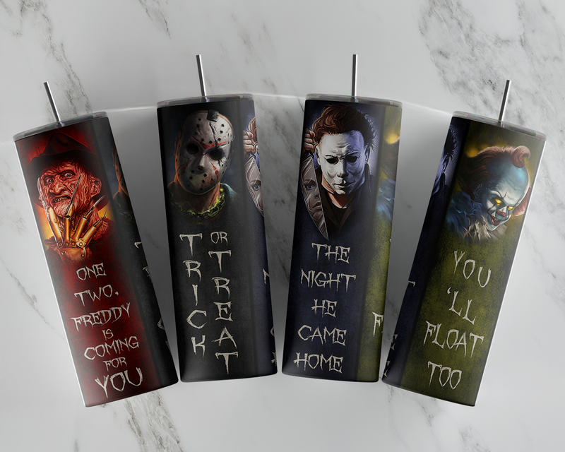 Horror Characters Quote Tumbler