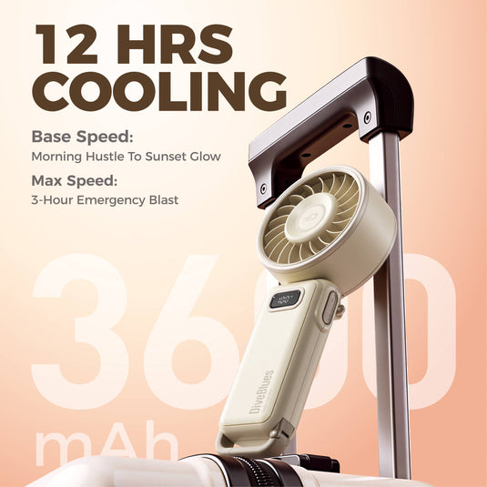Turbo Wind Handheld Fan - Blow Dryer Level Power Fanzy
