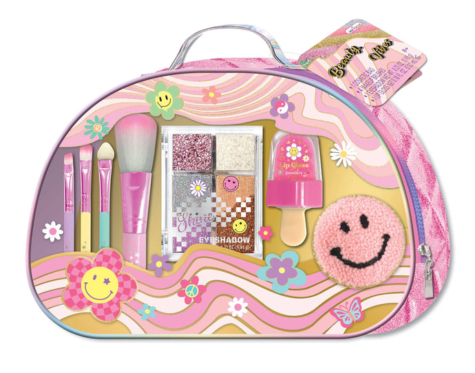 Hot Focus Glamz Beauty Bag, Groovy Flower Handbag