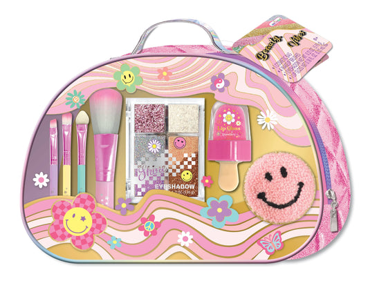Hot Focus Glamz Beauty Bag, Groovy Flower Handbag