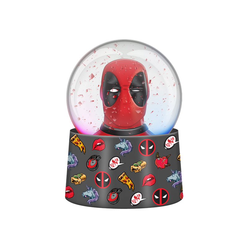 Load image into Gallery viewer, Marvel Deadpool Icon Boxed 45mm Light Up Snow Globe
