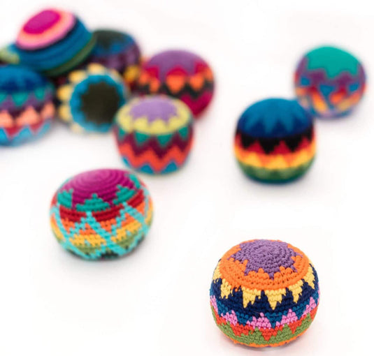 Trendy Kick Hacky Sacks  - 1Pc Colorful Crochet Toy
