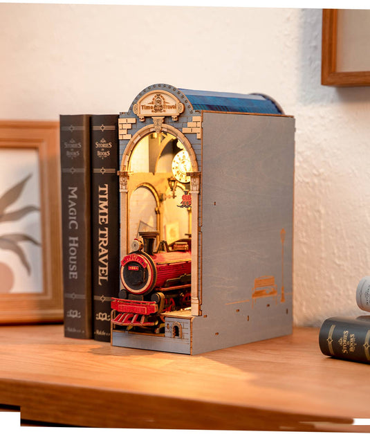 Robotime Rolife Time Travel DIY Book Nook Shelf Insert Figure