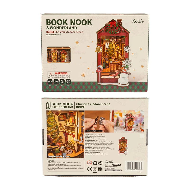 Chargez l&#39;image dans la visionneuse de la galerie, Robotime Rolife Christmas Indoor Scene DIY Book Nook
