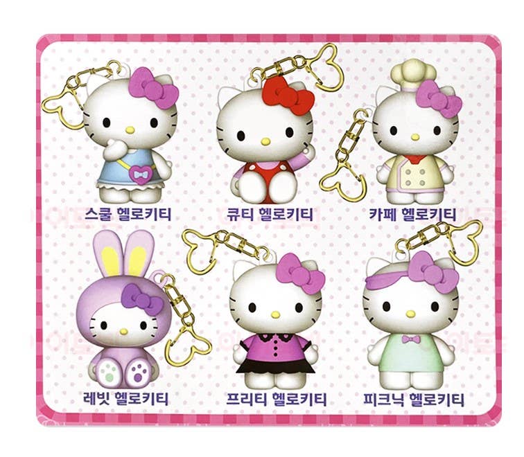 Cargue la imagen en el visor de la galería, Sanrio - Happy Hello Kitty Figure Key Ring Capsule Mystery Box
