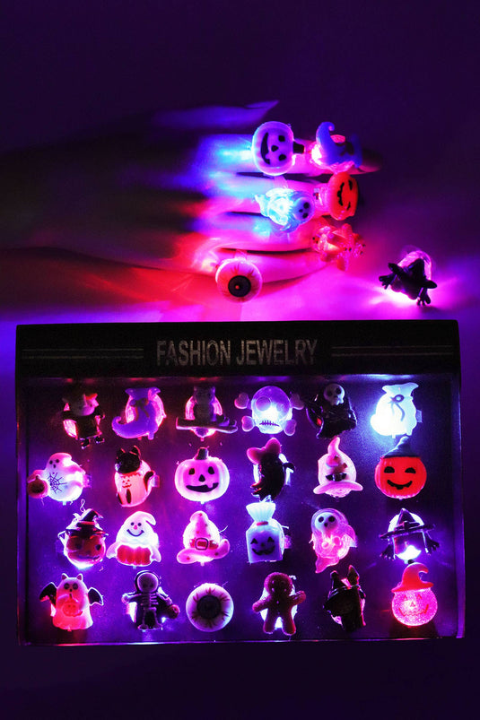 Halloween Resin Charm Led 1pc Light-up Ring