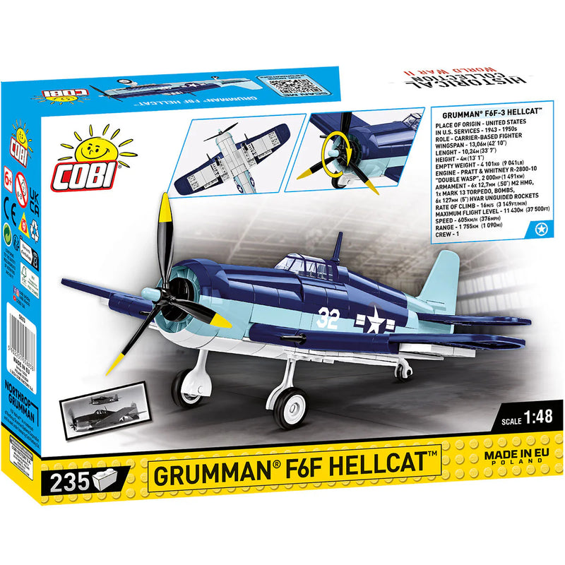 Chargez l'image dans la visionneuse de la galerie, Cobi Historical Collection World War II - Grumman F6F Hellcat Fighter Brick Toy
