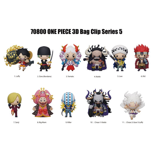 Monogram One Piece - Series 5 3D Figural Foam Bag Clip in Blind Bag