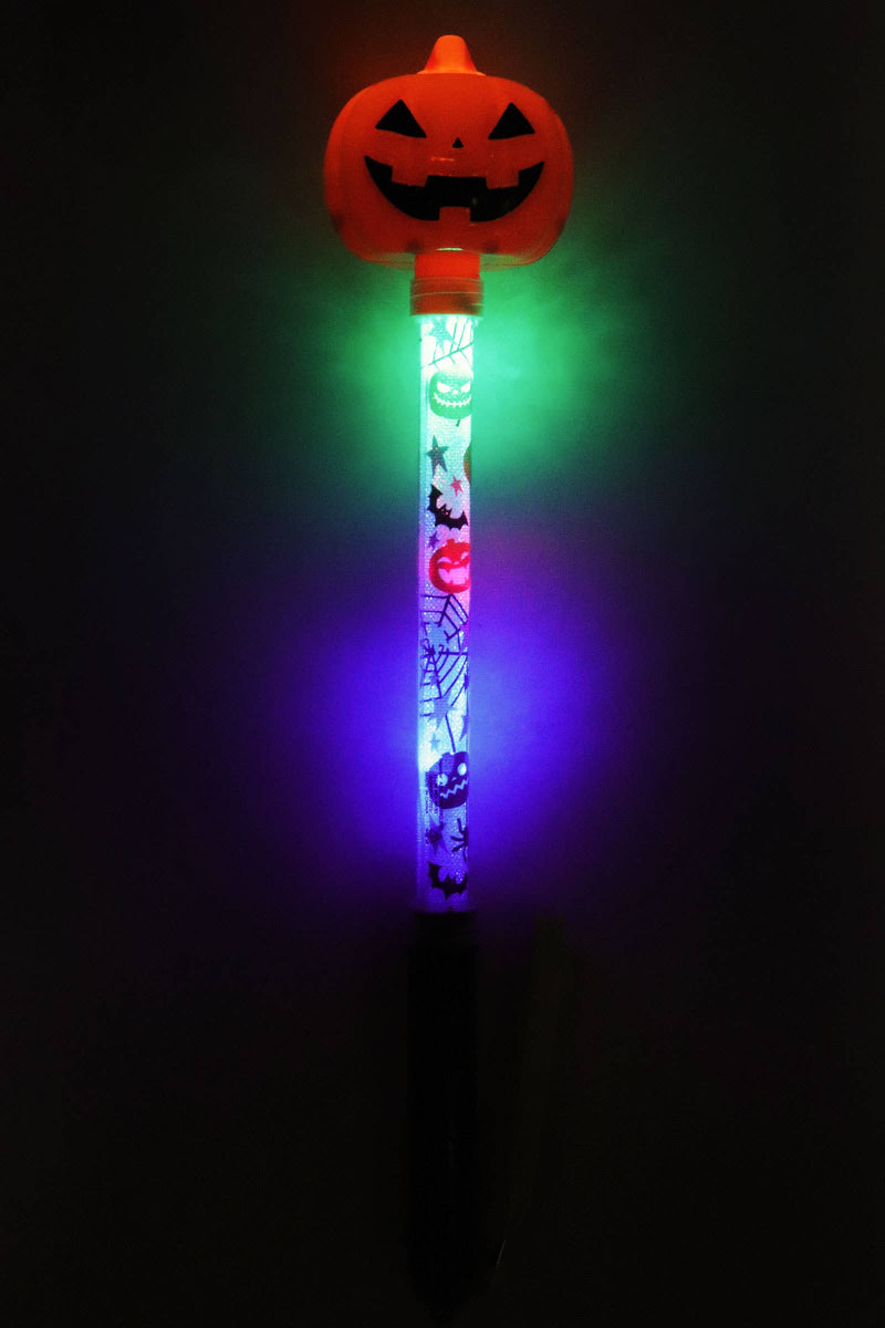 Cargue la imagen en el visor de la galería, Ghost Pumpkin Head Colorful Led 1pc Light-up Wand
