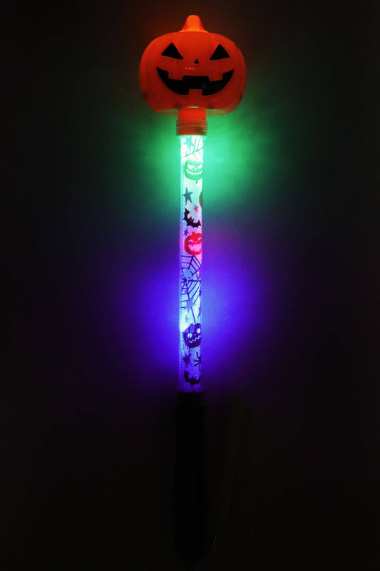 Ghost Pumpkin Head Colorful Led 1pc Light-up Wand
