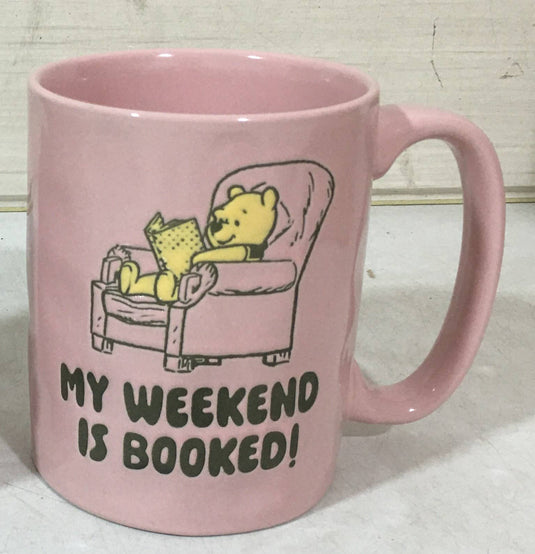 Disney Winnie the Pooh -  My Weekend is Booked Wax Resist 17oz Ceramic Pottery Mug