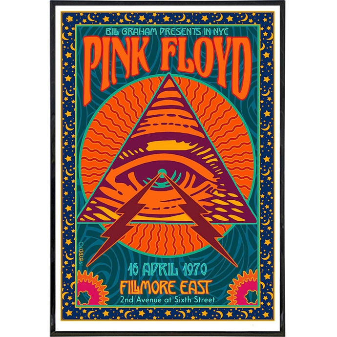 Pink Floyd - 1970 Fillmore Show Poster Print 11x17 Wall Frame Art