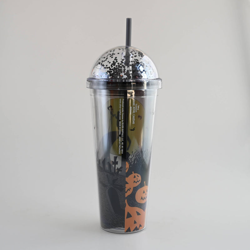 Cargue la imagen en el visor de la galería, The Nightmare Before Christmas - Spiral Hill Moon Graveyard 24oz Dome Top Travel Tumbler
