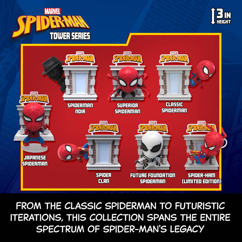 Load image into Gallery viewer, Toys Matter Inc. Marvel Spider-Man Tower Series Hero Box - Single Random Blind Box
