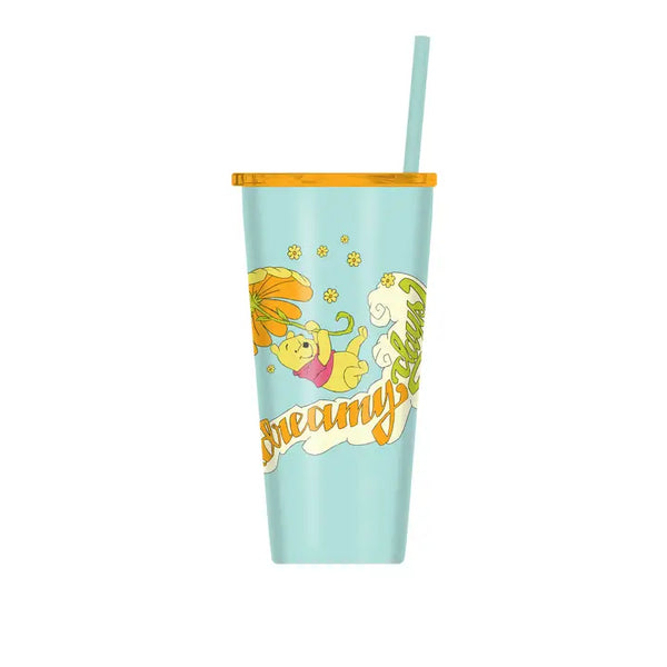 Winnie the Pooh 22oz Double Walled Stainless Steel Tumbler w/ Straw