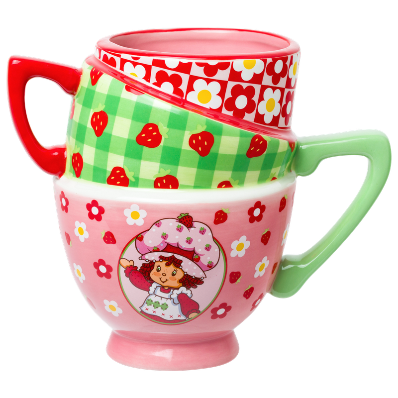 Chargez l'image dans la visionneuse de la galerie, Strawberry Shortcake Picnic Floral Ceramic 3D Sculpted Mug
