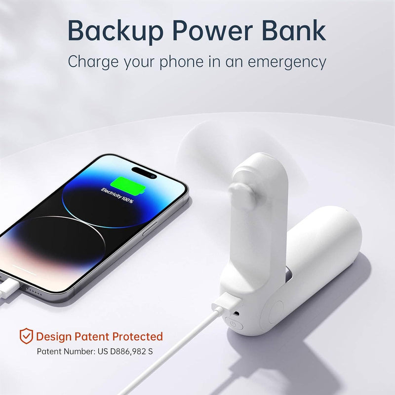 Chargez l&#39;image dans la visionneuse de la galerie, 1pc Portable Fan with Power Bank
