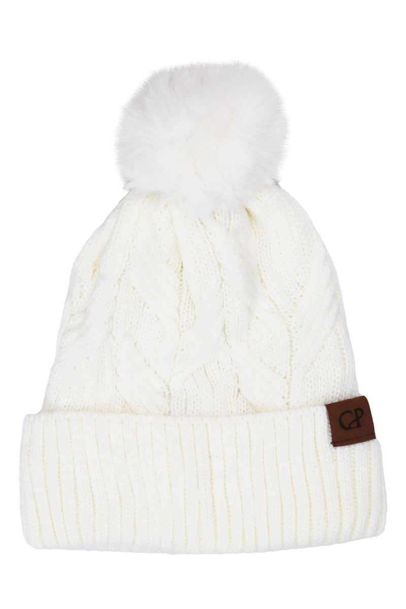 Chargez l'image dans la visionneuse de la galerie, Coil Chevron Knitted Fleece Lined Beanie

