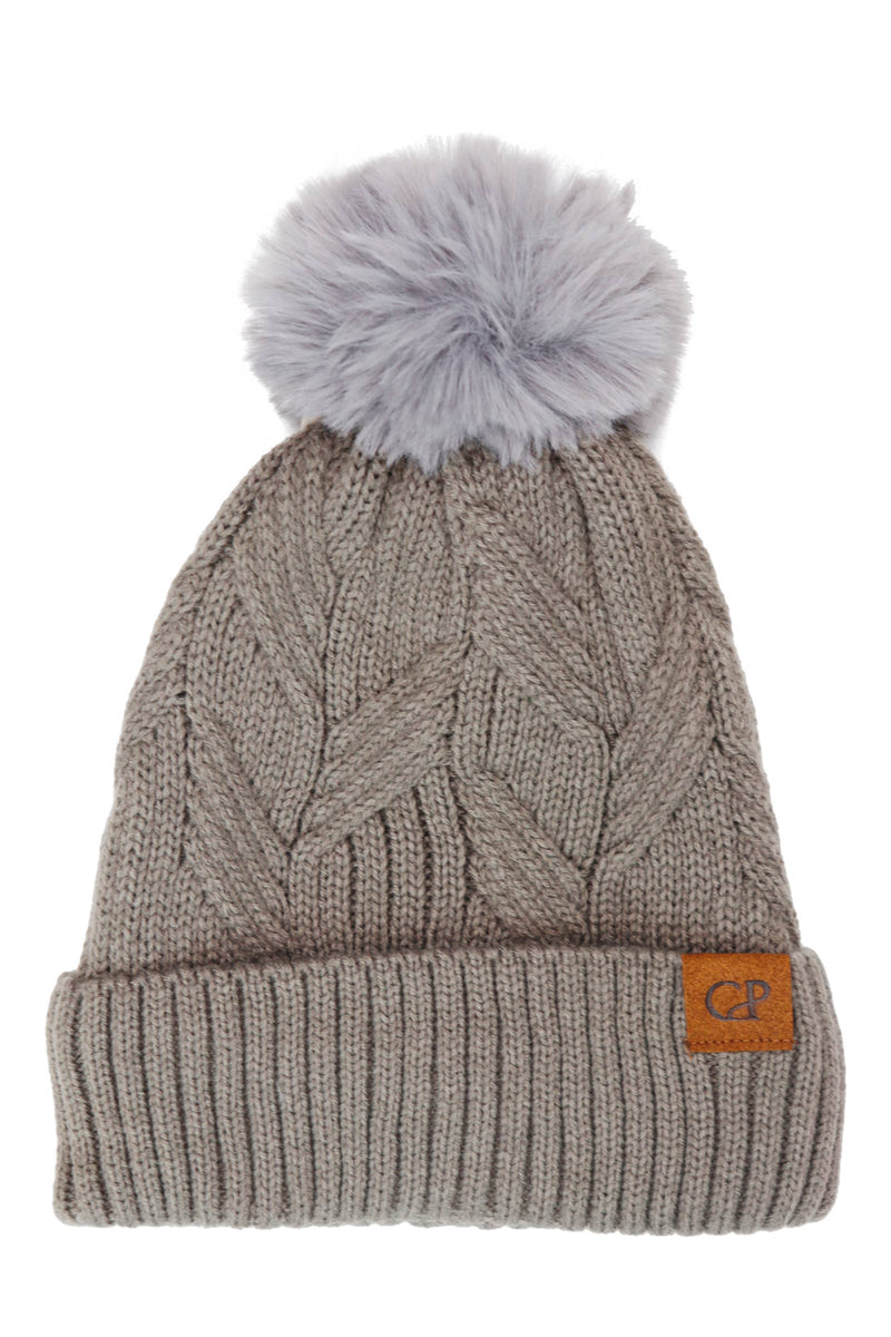 Chargez l'image dans la visionneuse de la galerie, Coil Chevron Knitted Fleece Lined Beanie
