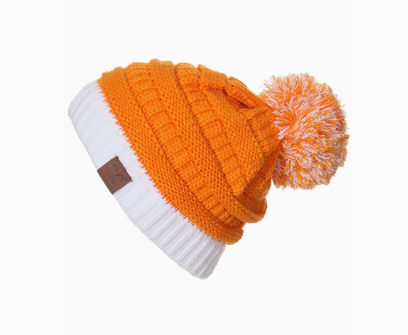 Load image into Gallery viewer, C.C. Game Day Team College Color Knit Cuff with Pom
